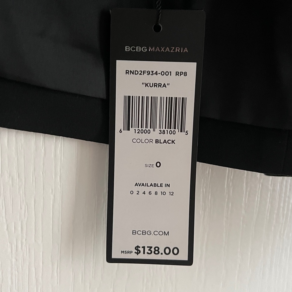 BCBG Black Kurra Size 0